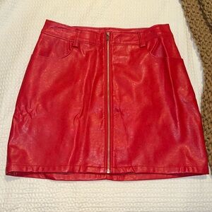 Red Leather Skirt